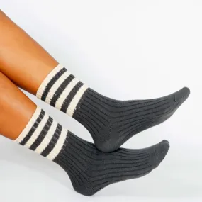 Lexi Crew Socks Black - (No Grips)