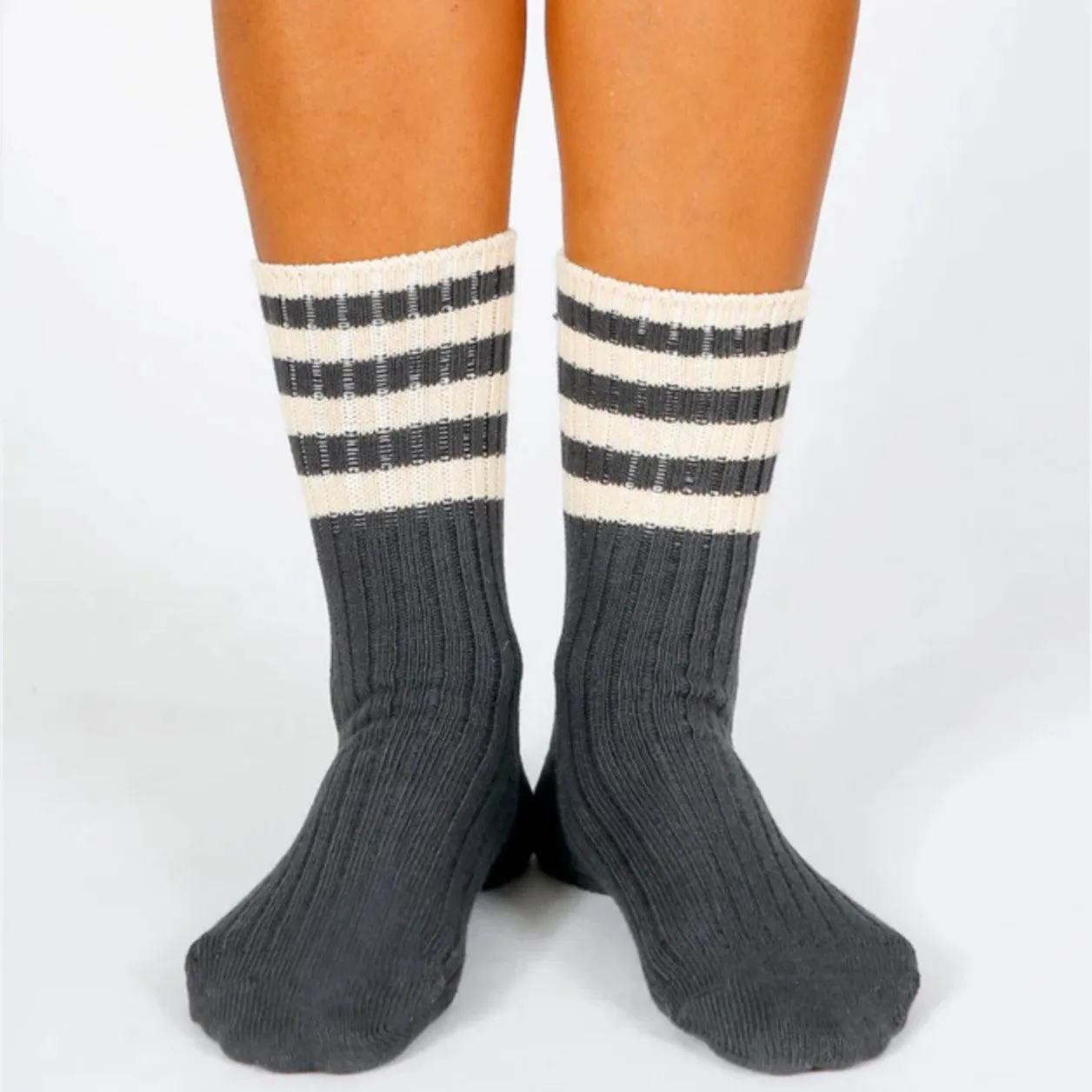 Lexi Crew Socks Black - (No Grips)