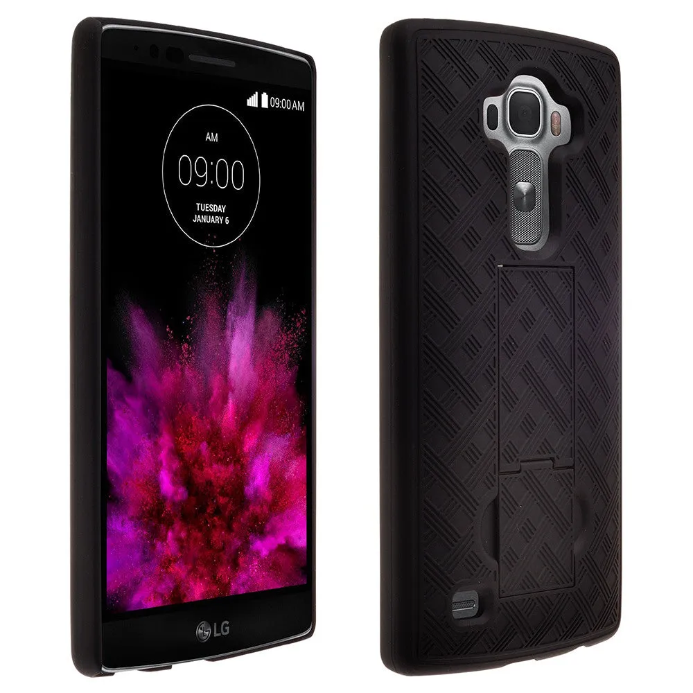 LG G4 Case, Slim Holster Shell Combo Case [Rotating Swivel Belt Clip]   Screen Protector Bundle for LG G4