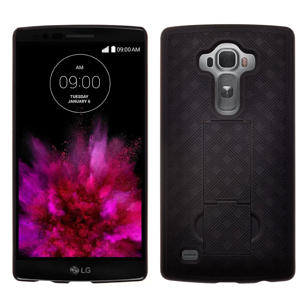 LG G4 Case, Slim Holster Shell Combo Case [Rotating Swivel Belt Clip]   Screen Protector Bundle for LG G4