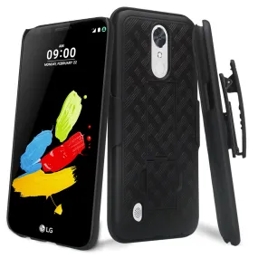 LG K20 Plus Case, LG K20 V, K10 2017, LG Harmony Case, Rugged Slim Rotating Swivel Lock Holster Shell Combo Case for K20 Plus/K20 V