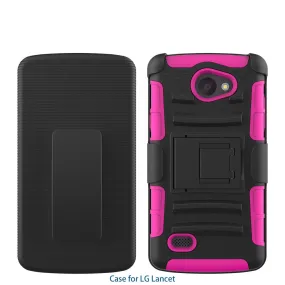 LG Lancet | VW820 Case, Hybrid Dual Layer Armor[Shock/Impact Resistant] Case Cover with Built-in Kickstand for LG Lancet - Hot Pink