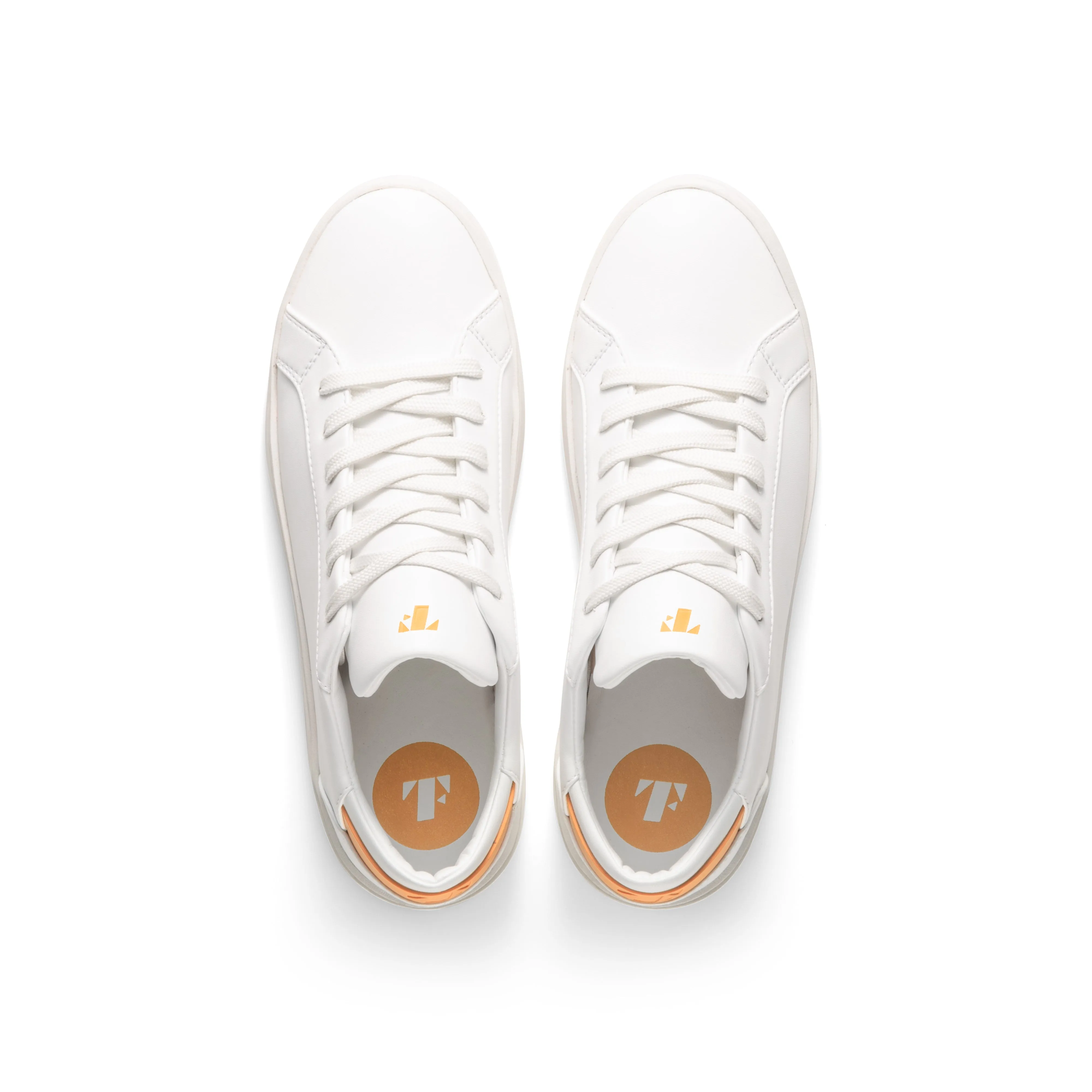 Men's Lace Up | White-Crush Orange