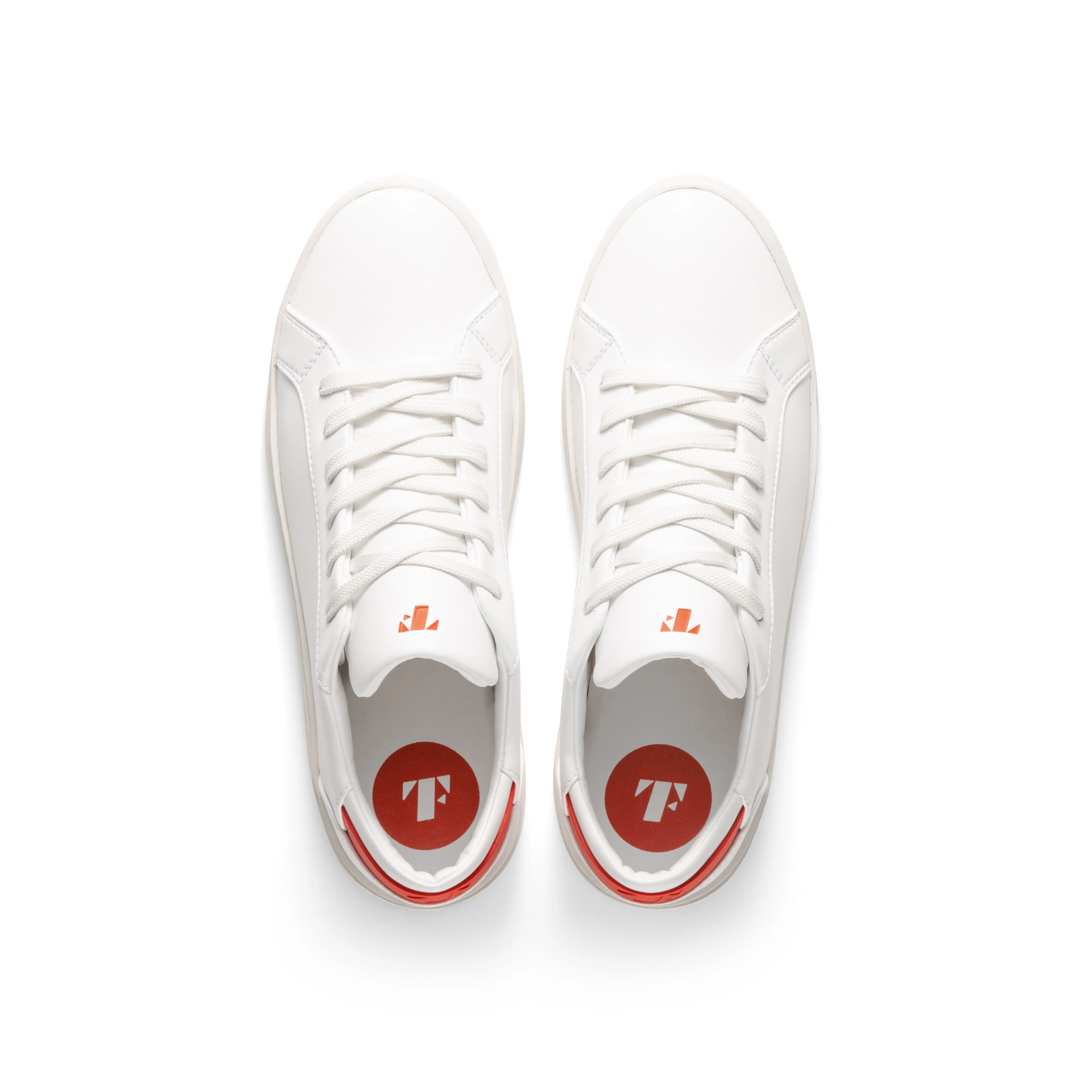 Men's Lace Up | White-Flame Red