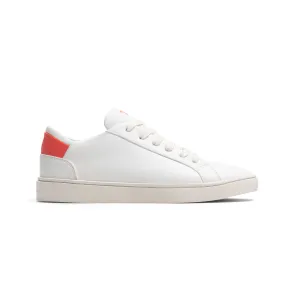 Men's Lace Up | White-Flame Red