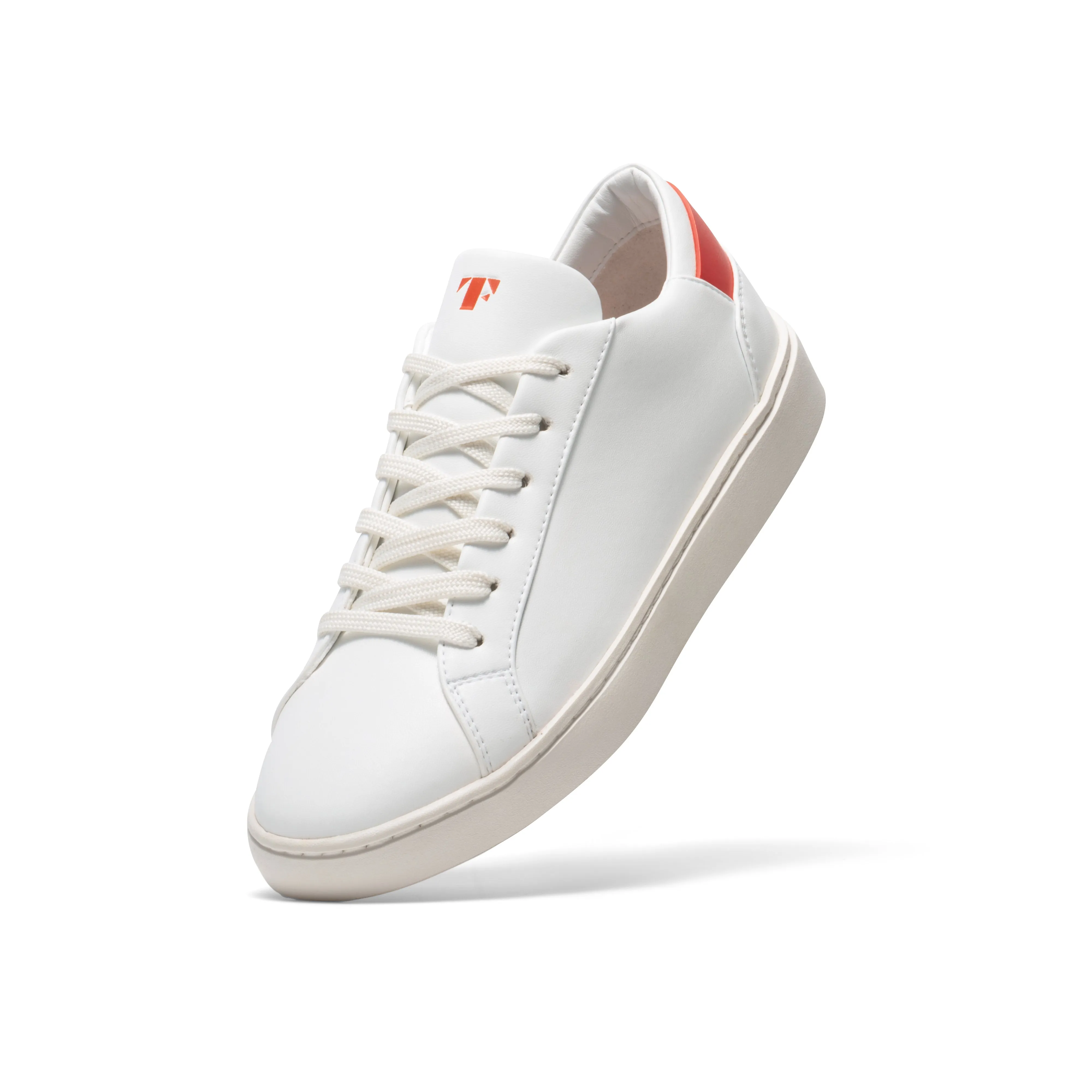 Men's Lace Up | White-Flame Red