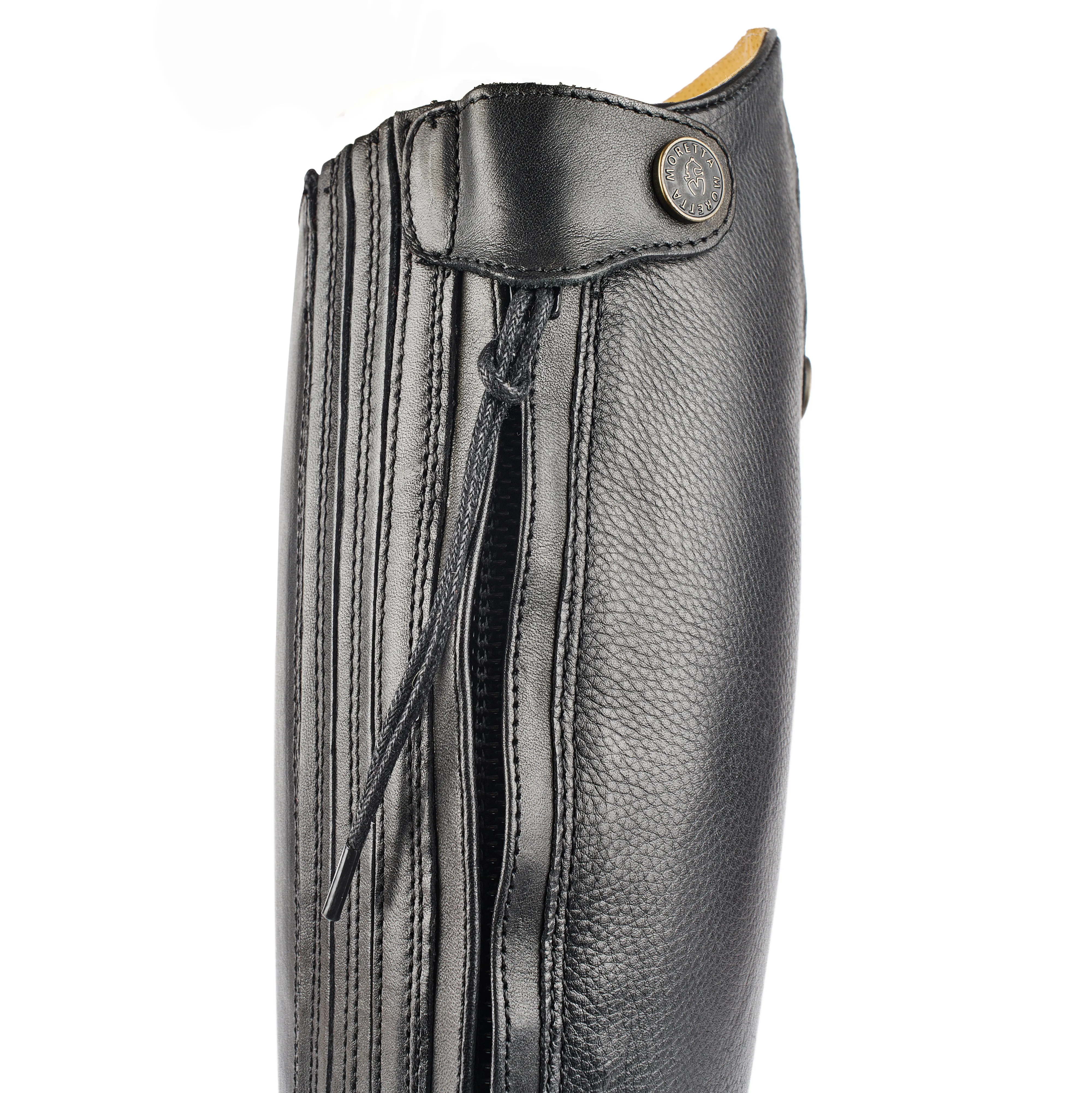 Moretta Aida Long Leather Riding Boots - Slim Calf