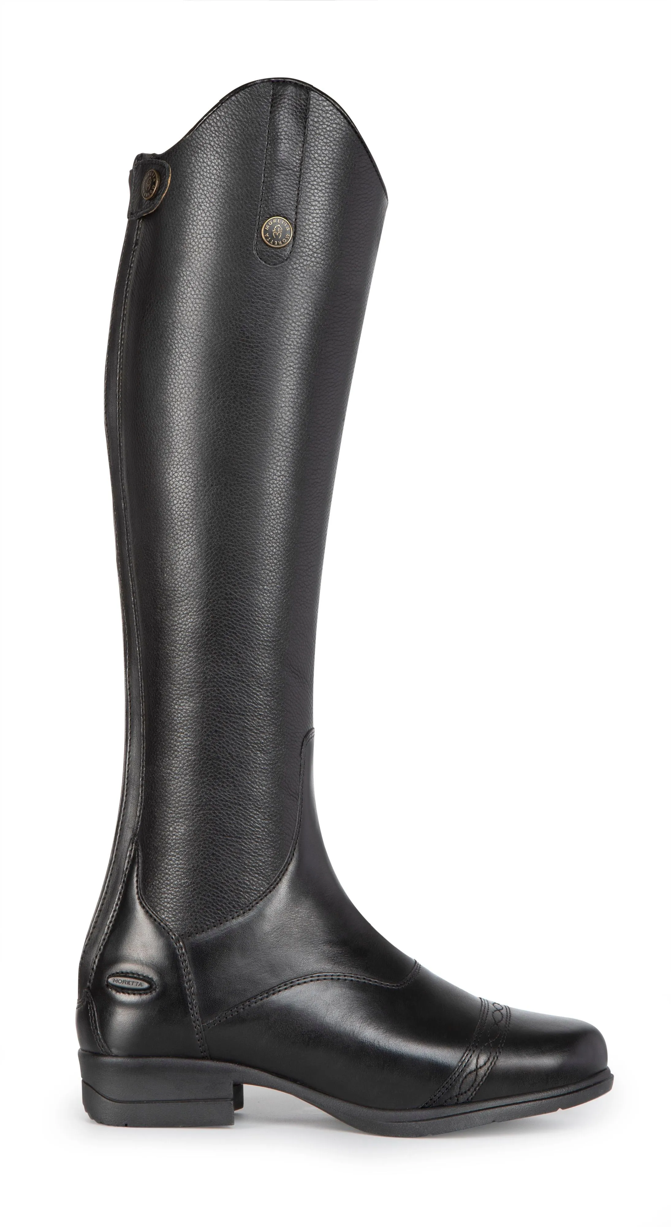 Moretta Aida Long Leather Riding Boots - Slim Calf