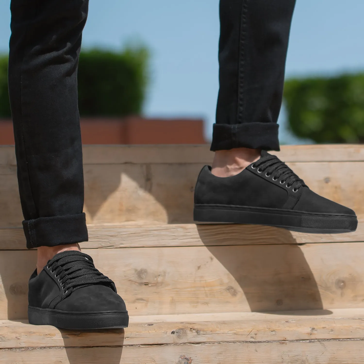 Murphy Low Top Black Nubuck Sneakers