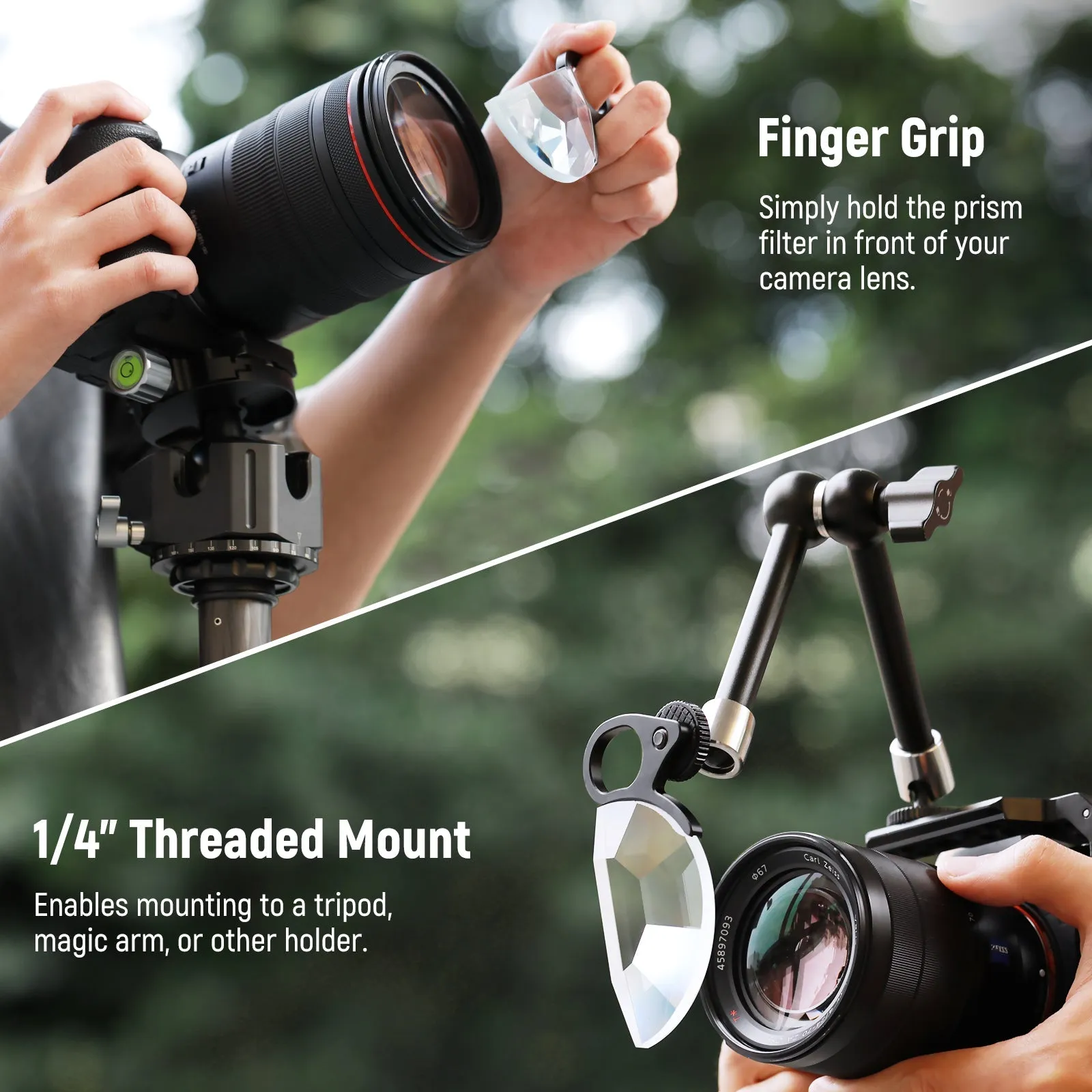 NEEWER 79mm Half Moon Kaleidoscope Prism Lens Filter