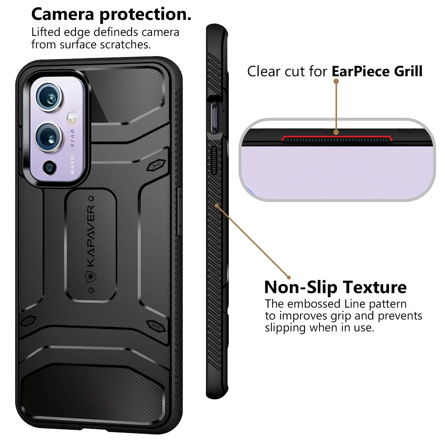 OnePlus 9 5g Back Cover Case | Rugged - Black