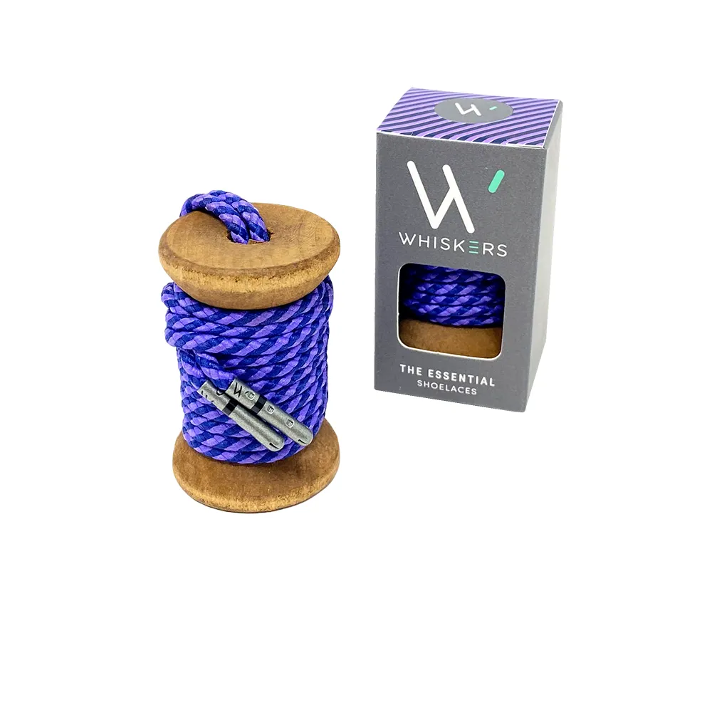 Purple & Navy Striped Dress Laces