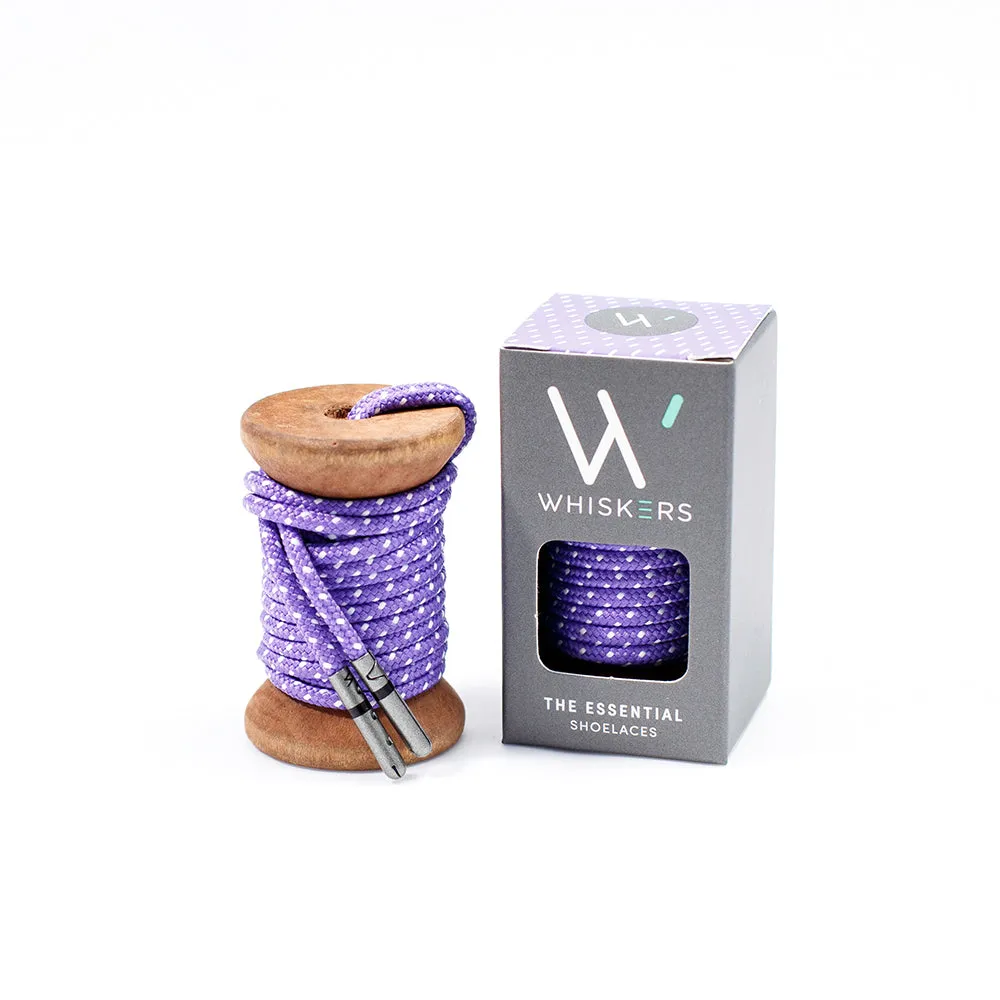 Purple & White Ticked Dress Laces