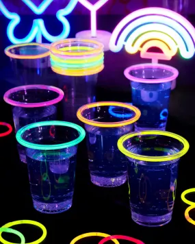 Rave Girl Glo Cups - 16 glow rimmed cups