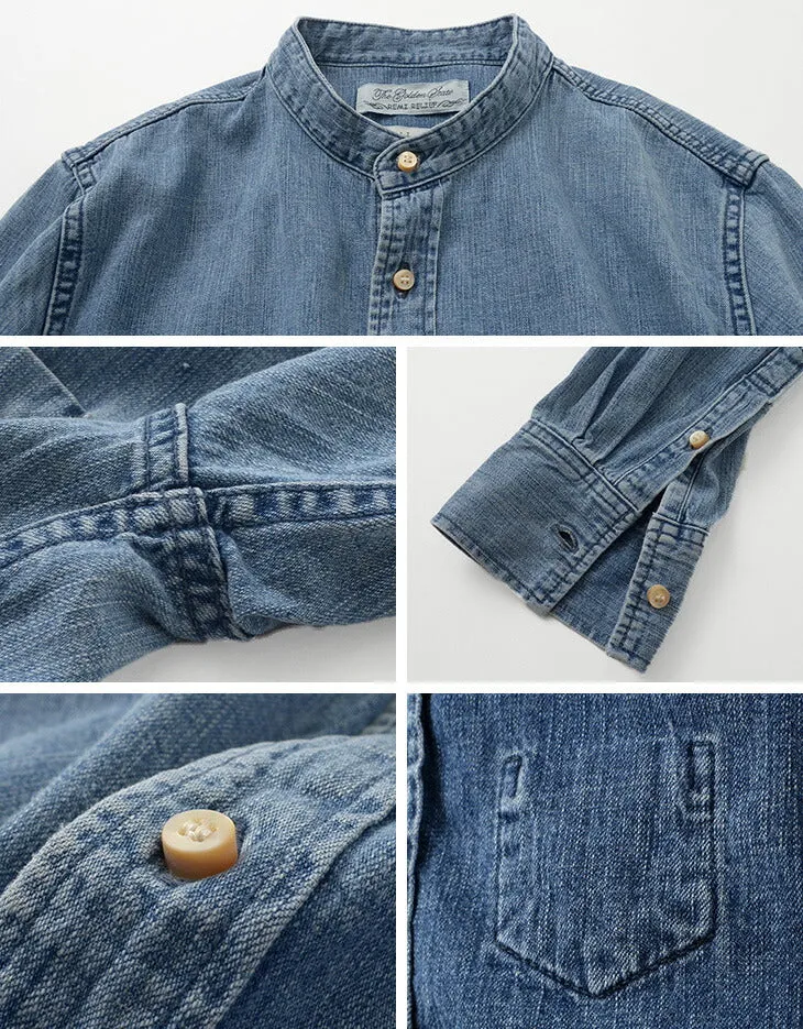 REMI RELIEF / Denim Band Collar Shirt