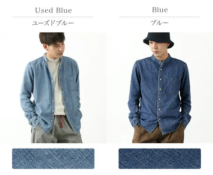 REMI RELIEF / Denim Band Collar Shirt