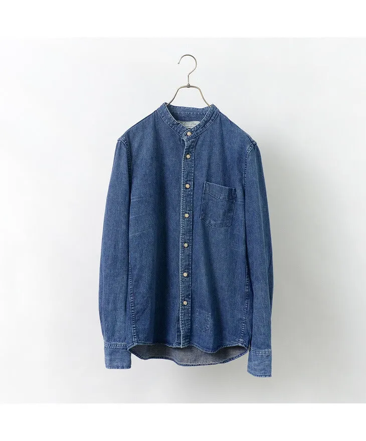 REMI RELIEF / Denim Band Collar Shirt