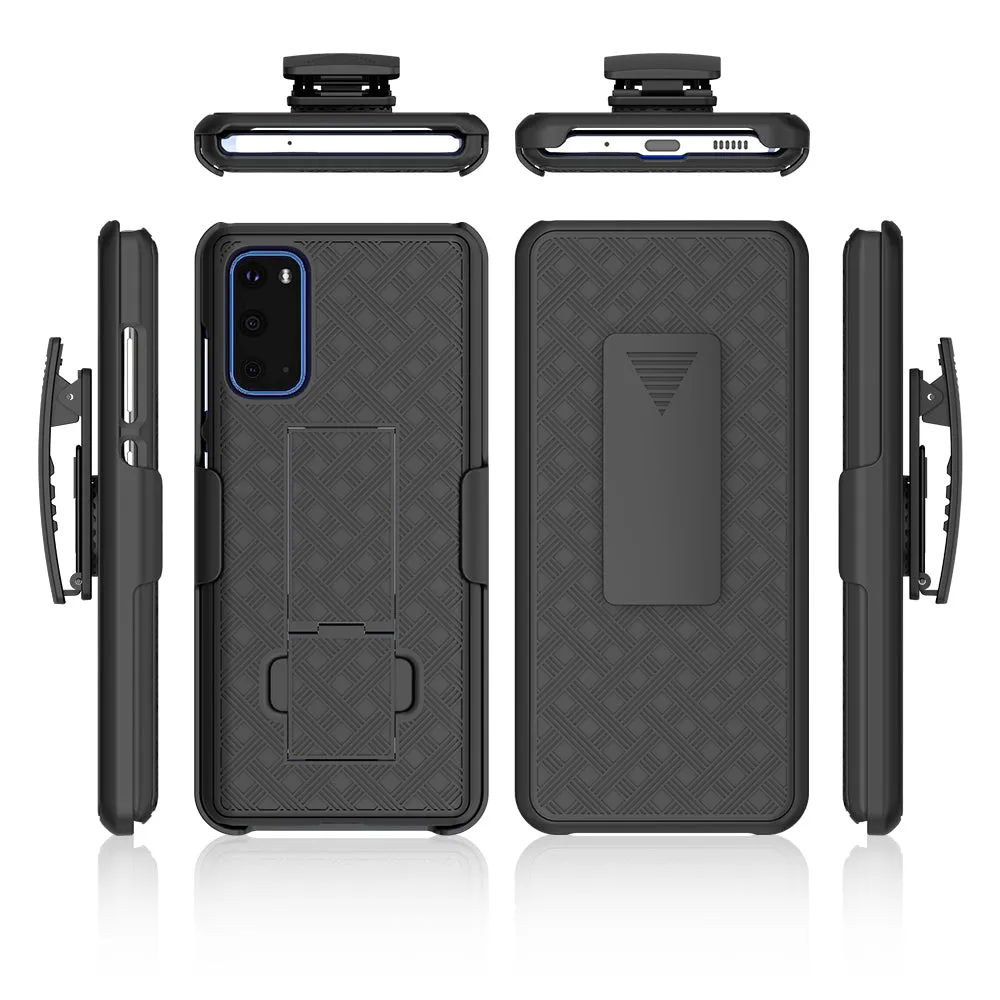 Samsung Galaxy S20 Case, Rugged Slim Rotating Swivel Lock Holster Shell Combo Clip Cover for Galaxy S20