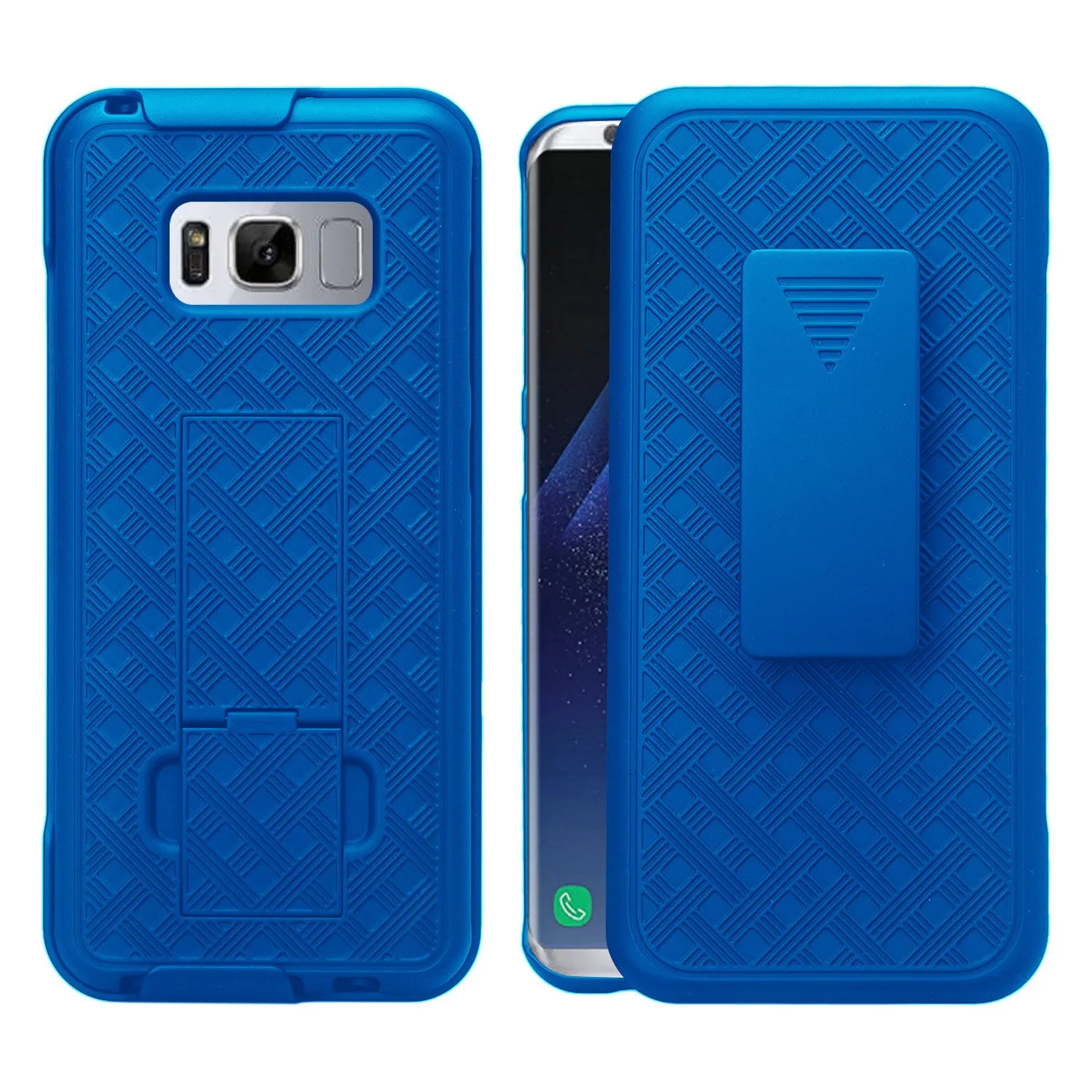 Samsung Galaxy S8 Case, SM-G950 Case, Rugged Slim Rotating Swivel Lock Holster Shell Combo Case for Galaxy S8 -Blue