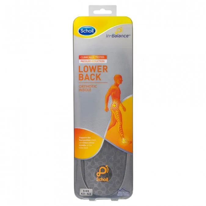 Scholl In Balance Lower Back Orthotic Insole Small