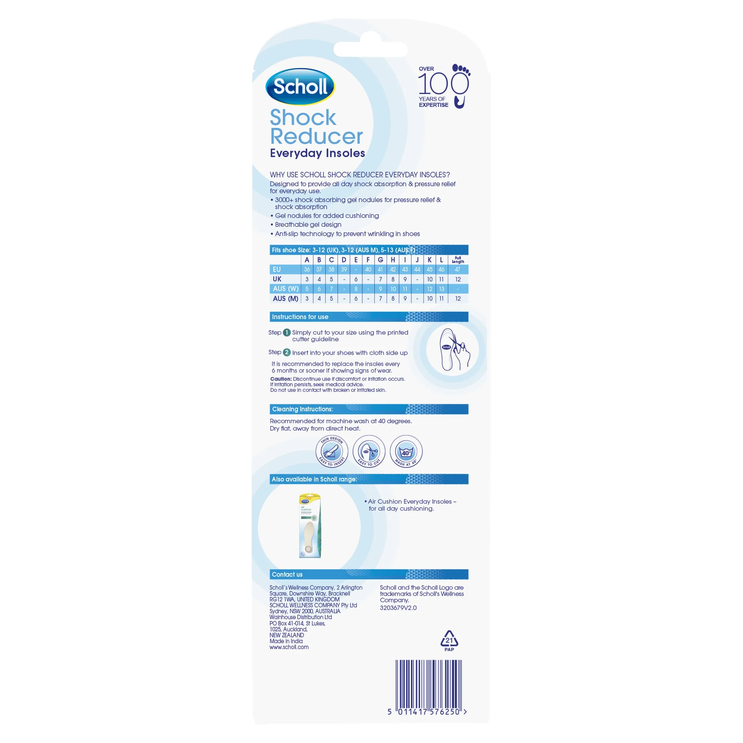 Scholl Shock Reducer Everyday Insole