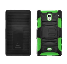 Sharp AQUOS Case, Hybrid Dual Layer Armor[Shock/Impact Resistant] Case Cover with Built-in Kickstand for Sharp AQUOS - Green