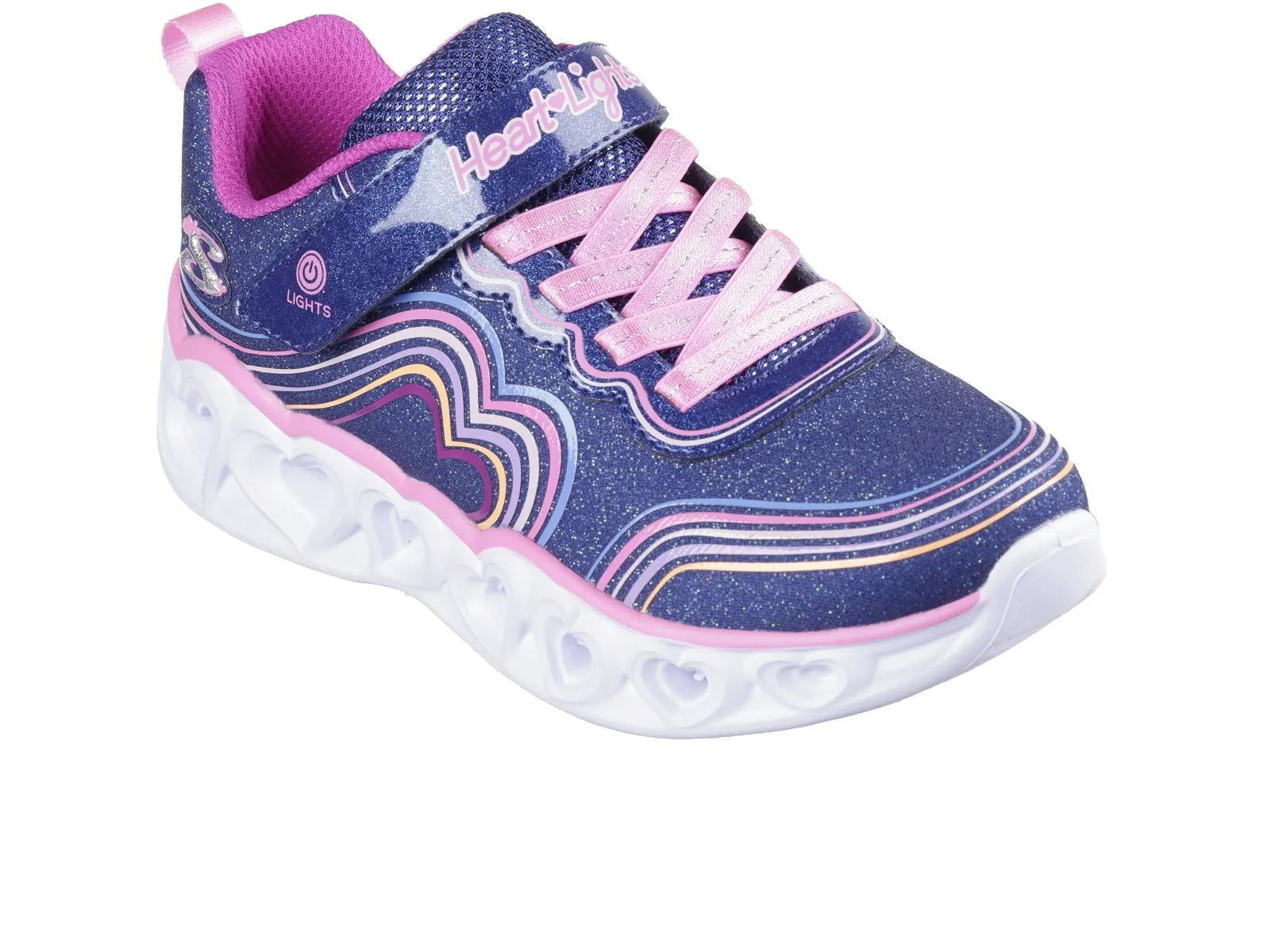 Skechers 302689L Heart Lights® - Retro Hearts - Navy Multi