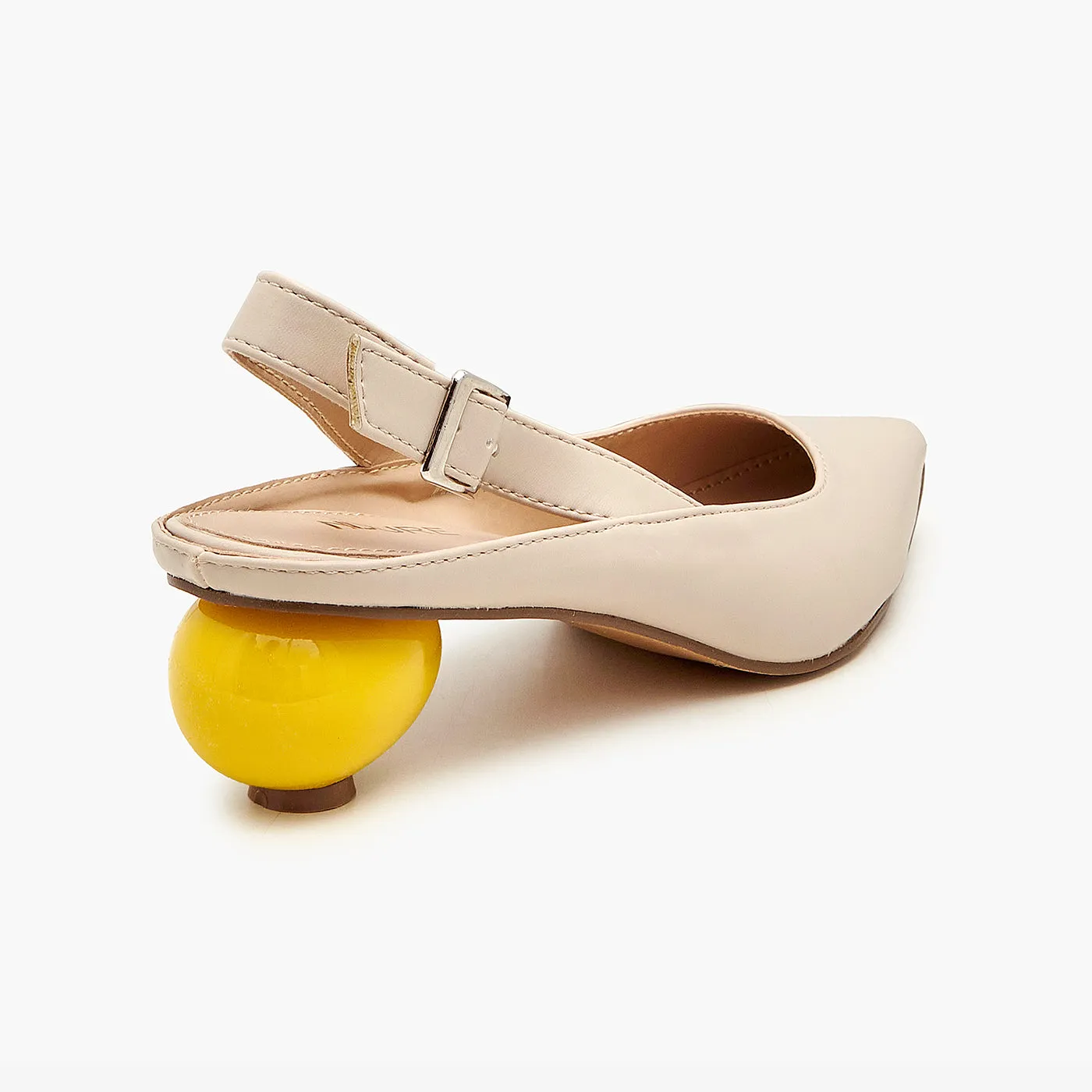 Spherical Heeled Slingback