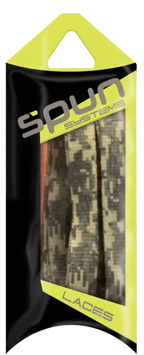 Spun™ 3/8" Printed ShoeLaces - Grey & Cool Grey Camo