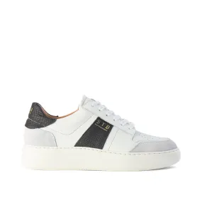 Vinca sneaker leather - WHITE / BLACK