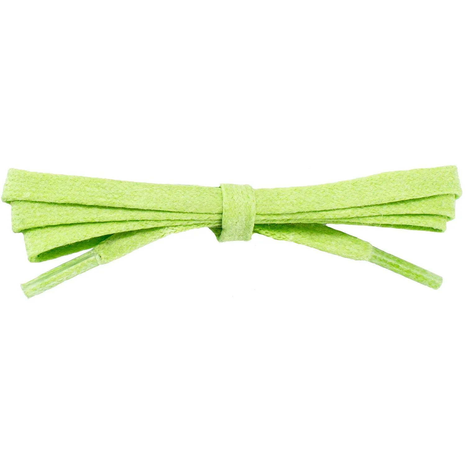 Waxed Cotton 1/4" Flat Dress Laces 12 Pack - Lucky Lime (12 Pair Pack) Shoelaces