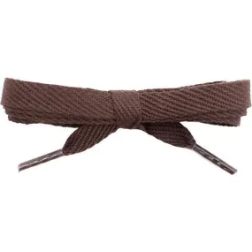 Wholesale Cotton Flat 3/8" - Brown (12 Pair Pack) Shoelaces