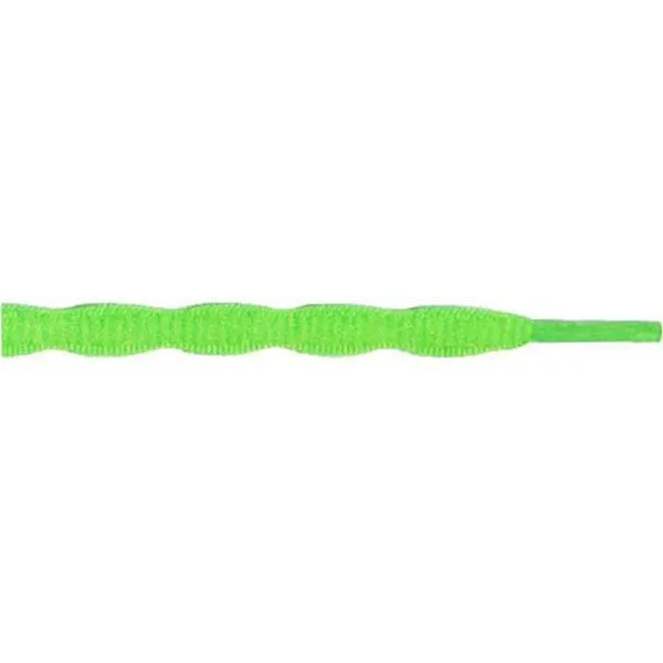 Wholesale Squiggle 5/16" - Neon Green (12 Pair Pack) Shoelaces