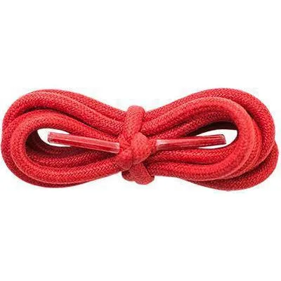 Wholesale Waxed Cotton Round 3/16" - Red (12 Pair Pack) Shoelaces