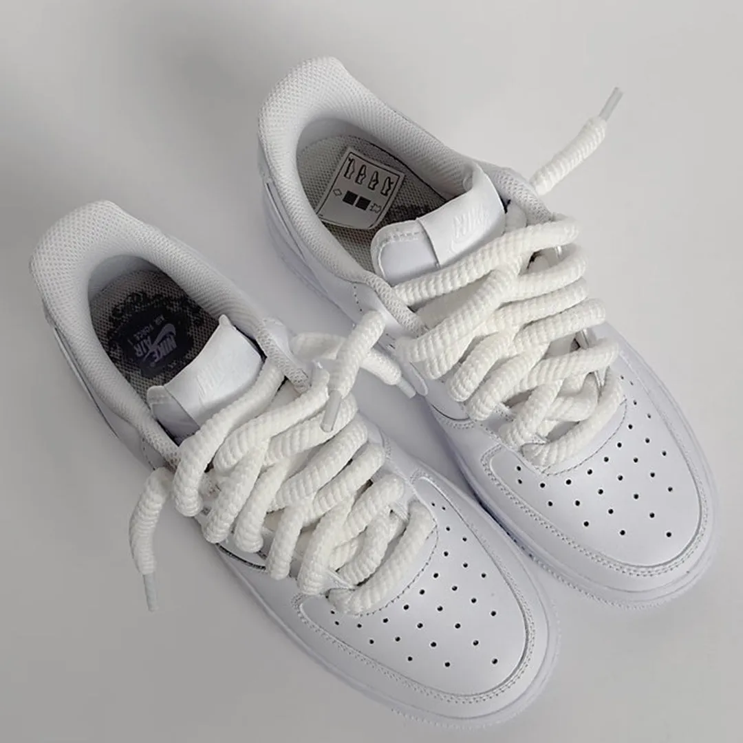 Wired Rope White Shoelaces