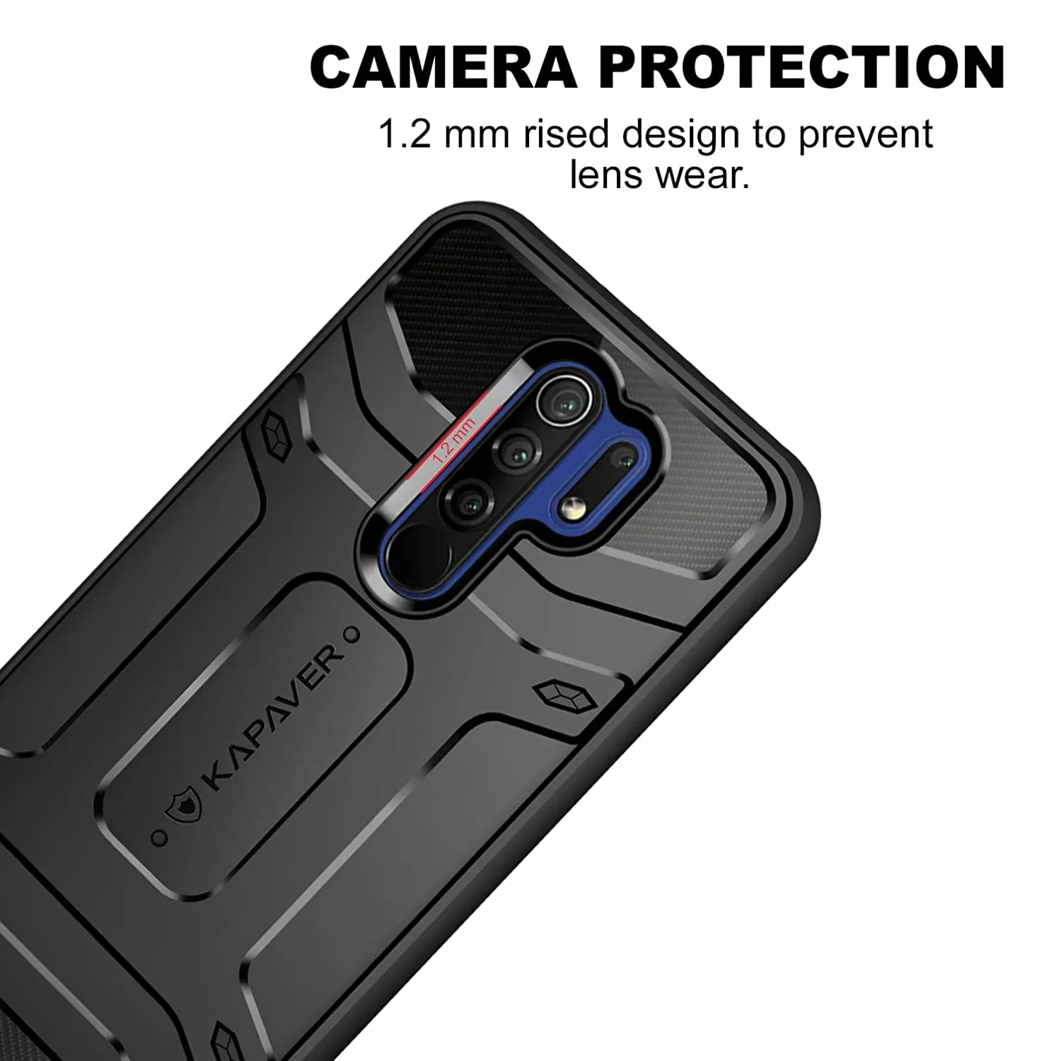 Xiaomi Redmi 9 Prime, Xiaomi Poco M2 Back Cover Case | Rugged - Black