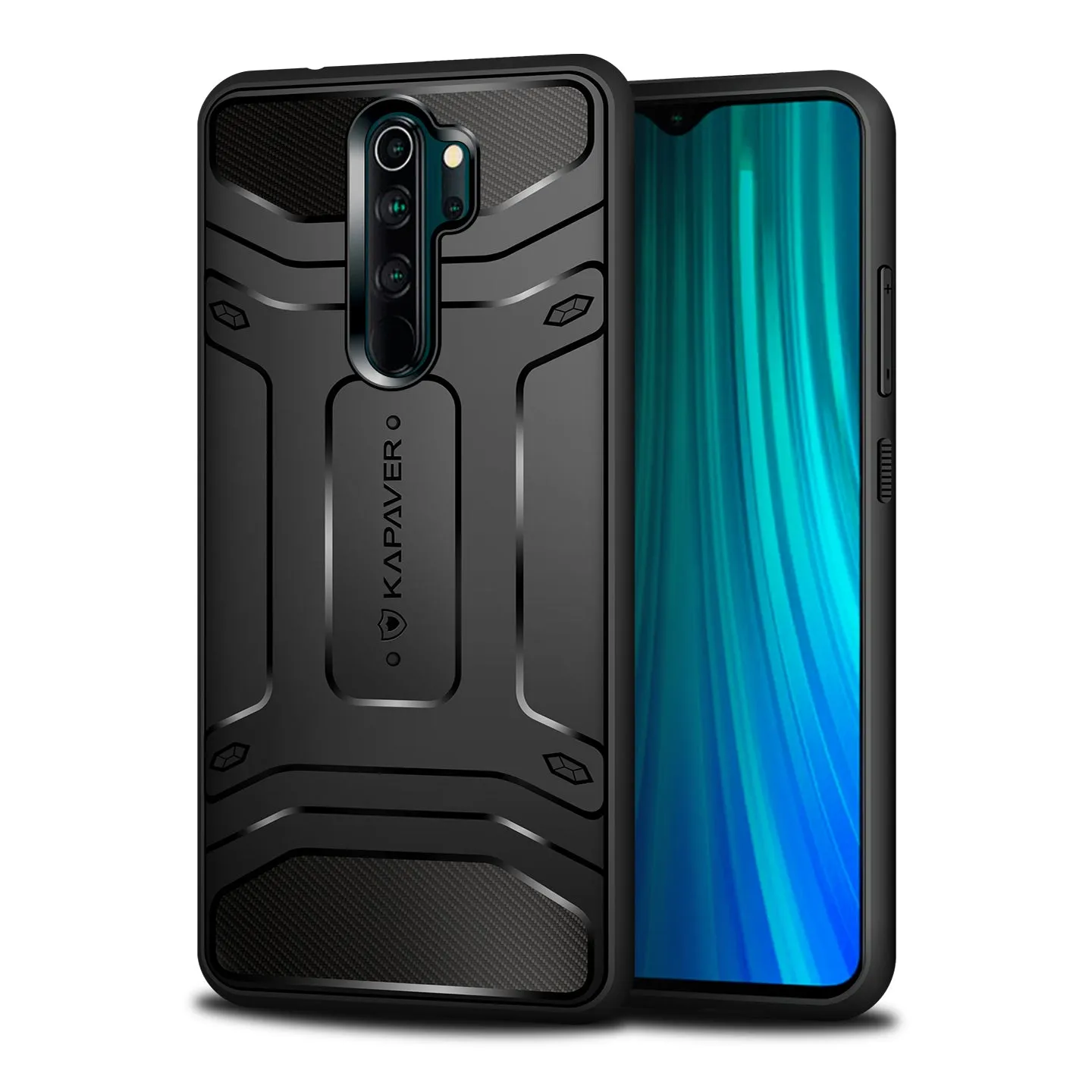 Xiaomi Redmi Note 8 Pro Back Cover Case | Rugged - Black