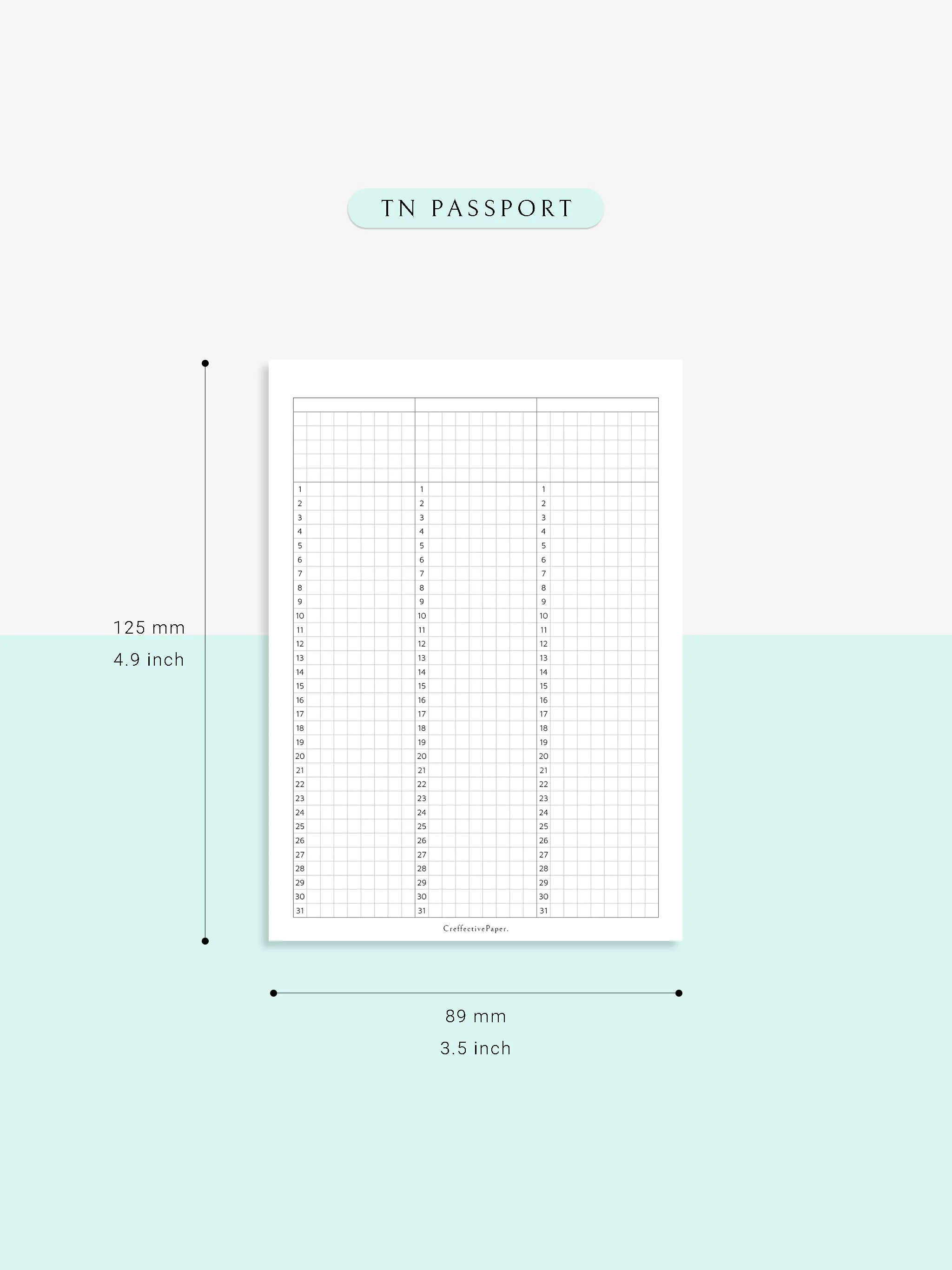 Y110 | 31Days Grid Page for Future Log & Tracker